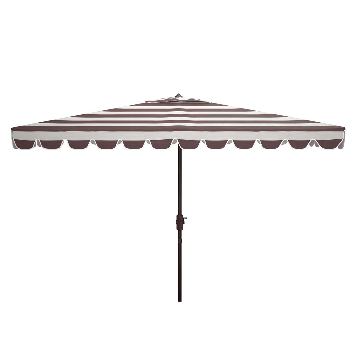 Safavieh Vienna 6.5 X 10 Ft Rect Crank Umbrella , PAT8311 - Grey/White
