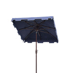 Safavieh Zimmerman 7.5 Ft Square Market Umbrella , PAT8400 - Navy/White