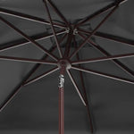 Safavieh Zimmerman 7.5 Ft Square Market Umbrella , PAT8400 - Grey/White Trim