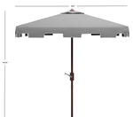Safavieh Zimmerman 7.5 Ft Square Market Umbrella , PAT8400 - Grey/White Trim