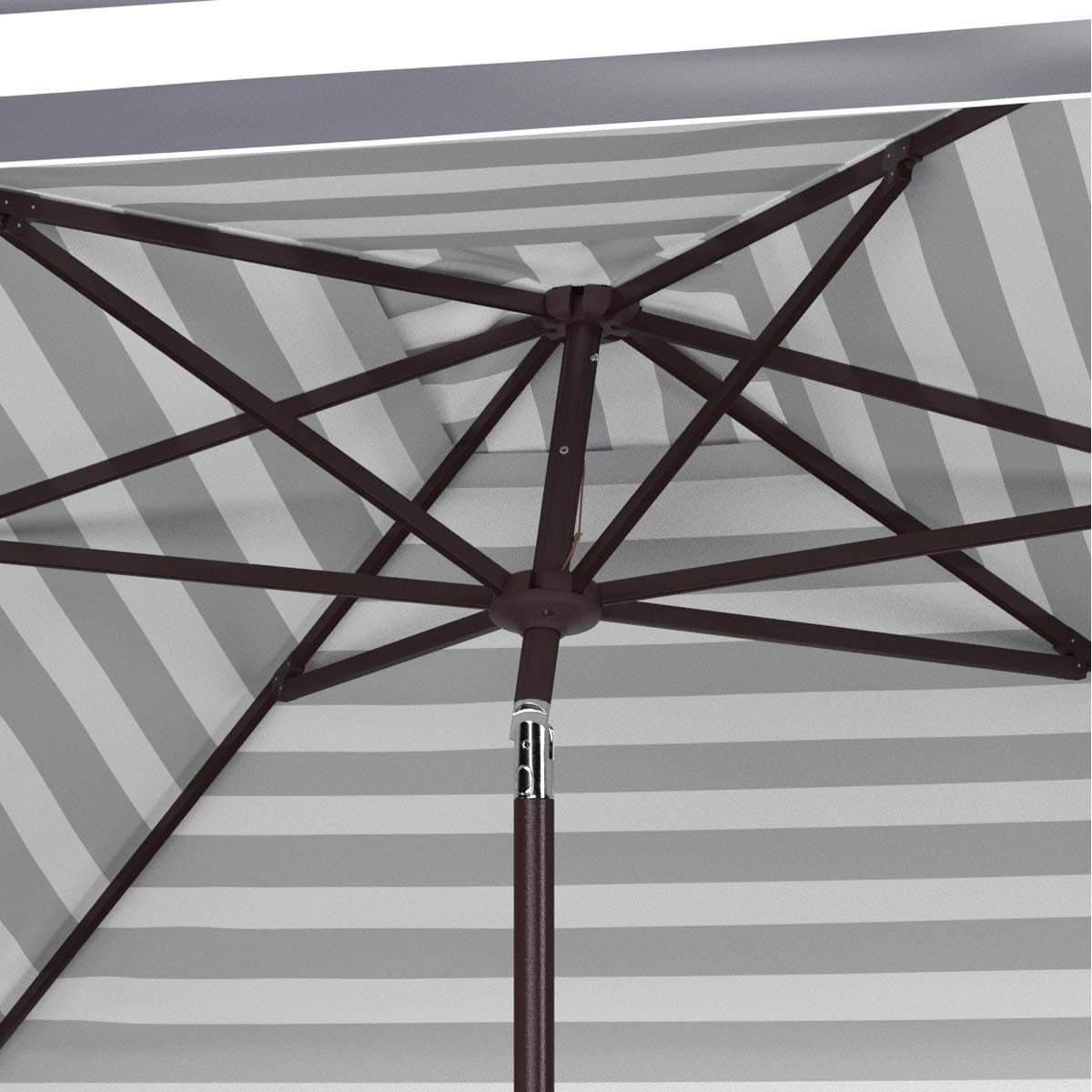 Safavieh Elsa Fashion Line 7.5 Ft Square Umbrella , PAT8403 - Black/White