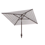 Safavieh Iris Fashion Line 7.5 Ft Square Umbrella , PAT8404 - Grey/White