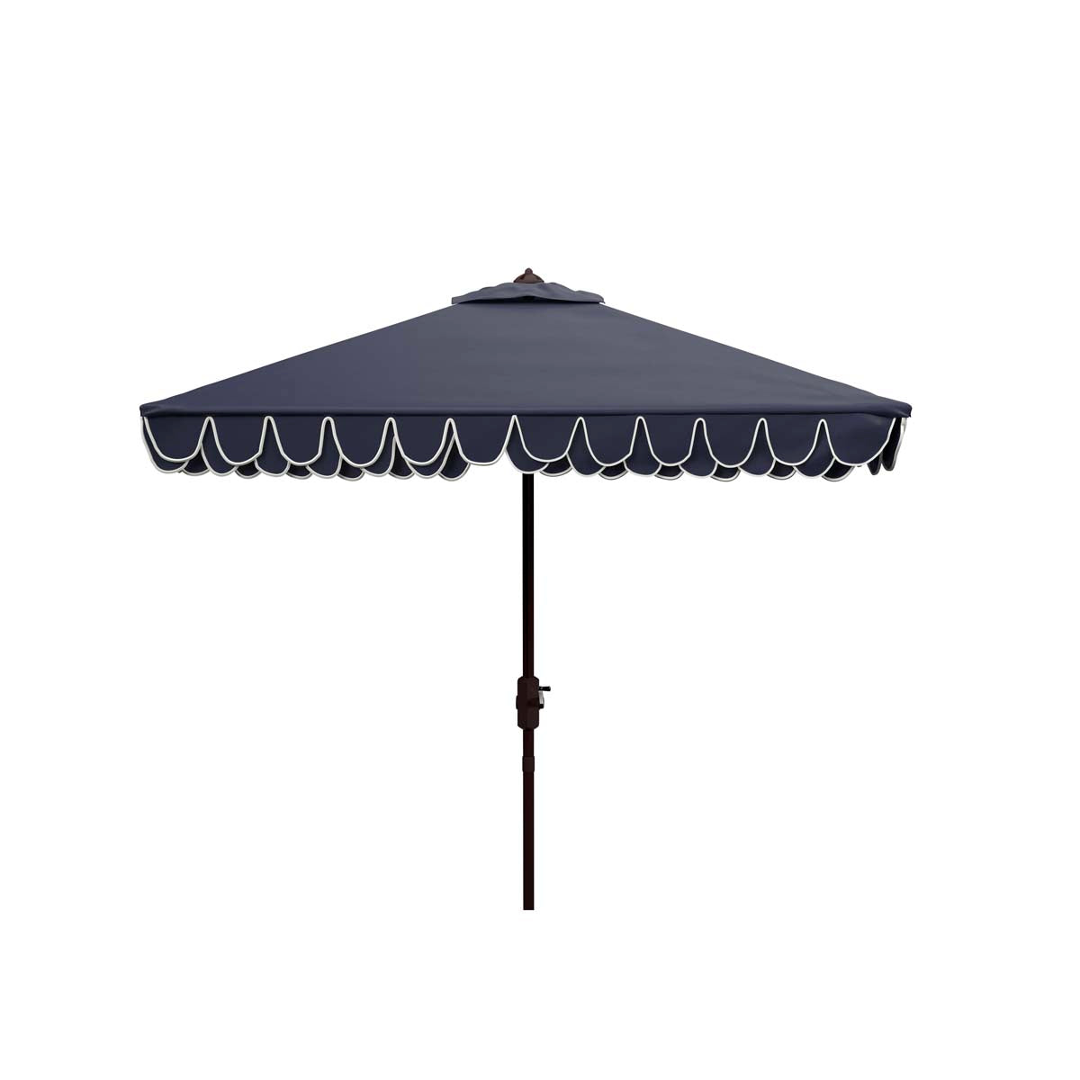 Safavieh Elegant Valance 7.5 Ft Square Umbrella , PAT8406 - Navy/White