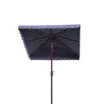 Safavieh Elegant Valance 7.5 Ft Square Umbrella , PAT8406 - Navy/White