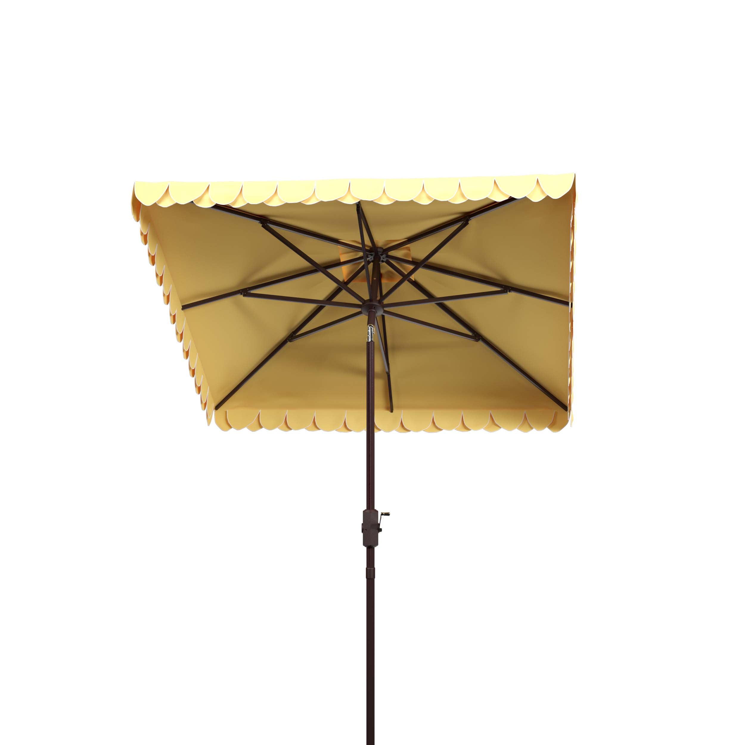 Safavieh Elegant Valance 7.5 Ft Square Umbrella , PAT8406 - Yellow