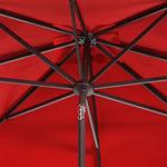 Safavieh Elegant Valance 7.5 Ft Square Umbrella , PAT8406 - Red