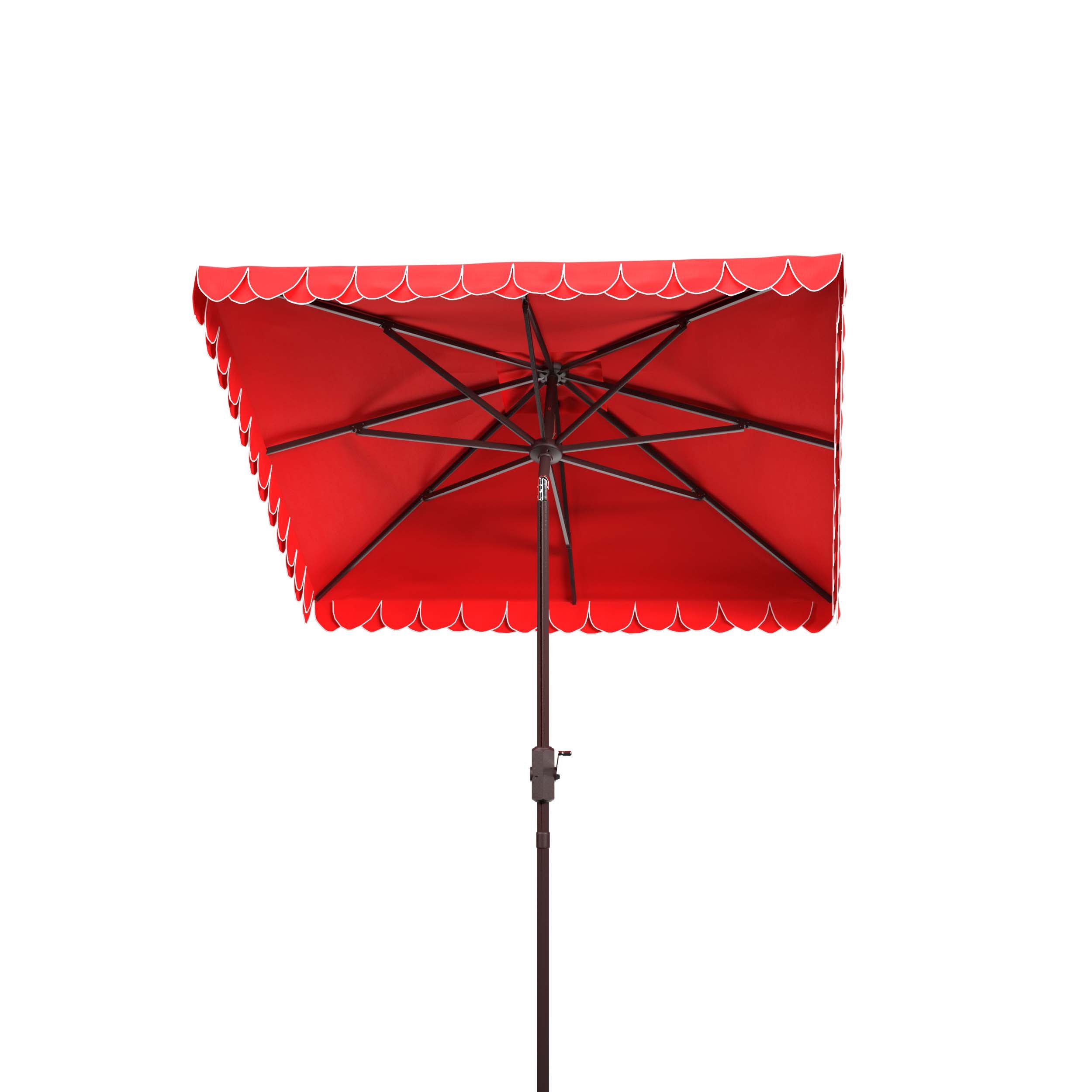 Safavieh Elegant Valance 7.5 Ft Square Umbrella , PAT8406 - Red