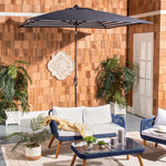 Safavieh Athens 7.5 Ft Square Crank Umbrella , PAT8407 - Navy/White