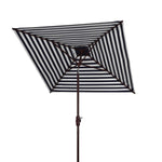 Safavieh Athens 7.5 Ft Square Crank Umbrella , PAT8407 - Navy/White