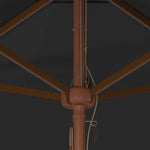 Safavieh Velop 7.5 Ft Square Wooden Pulley Market Umbrella , PAT8409 - Grey