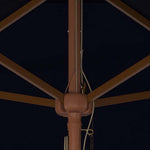 Safavieh Velop 7.5 Ft Square Wooden Pulley Market Umbrella , PAT8409 - Navy