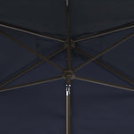 Safavieh Venice 7.5 Ft Square Crank Umbrella , PAT8410 - Navy/White