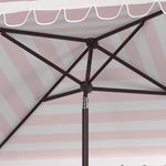 Safavieh Vienna 7.5 Ft Square Crank Umbrella , PAT8411 - Grey/White