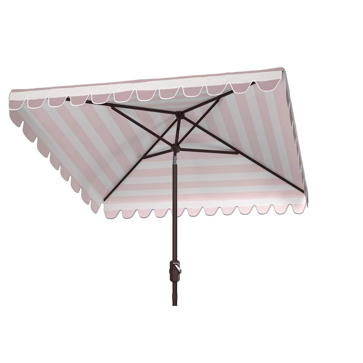 Safavieh Vienna 7.5 Ft Square Crank Umbrella , PAT8411 - Grey/White