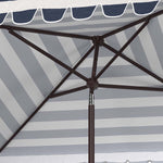 Safavieh Vienna 7.5 Ft Square Crank Umbrella , PAT8411 - Navy/White