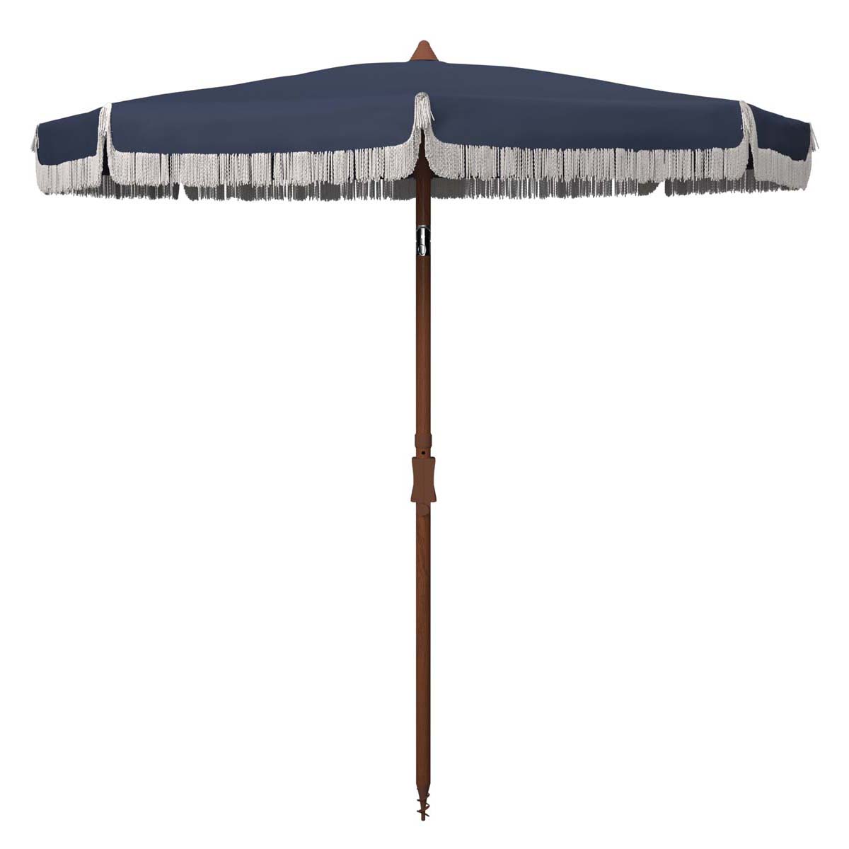 Safavieh Estonia 6.5 Ft Fringe Umbrella , PAT8500 - Navy