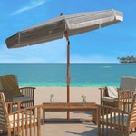 Safavieh Copen 6.5 Ft Umbrella , PAT8501 - White/Black Stripe