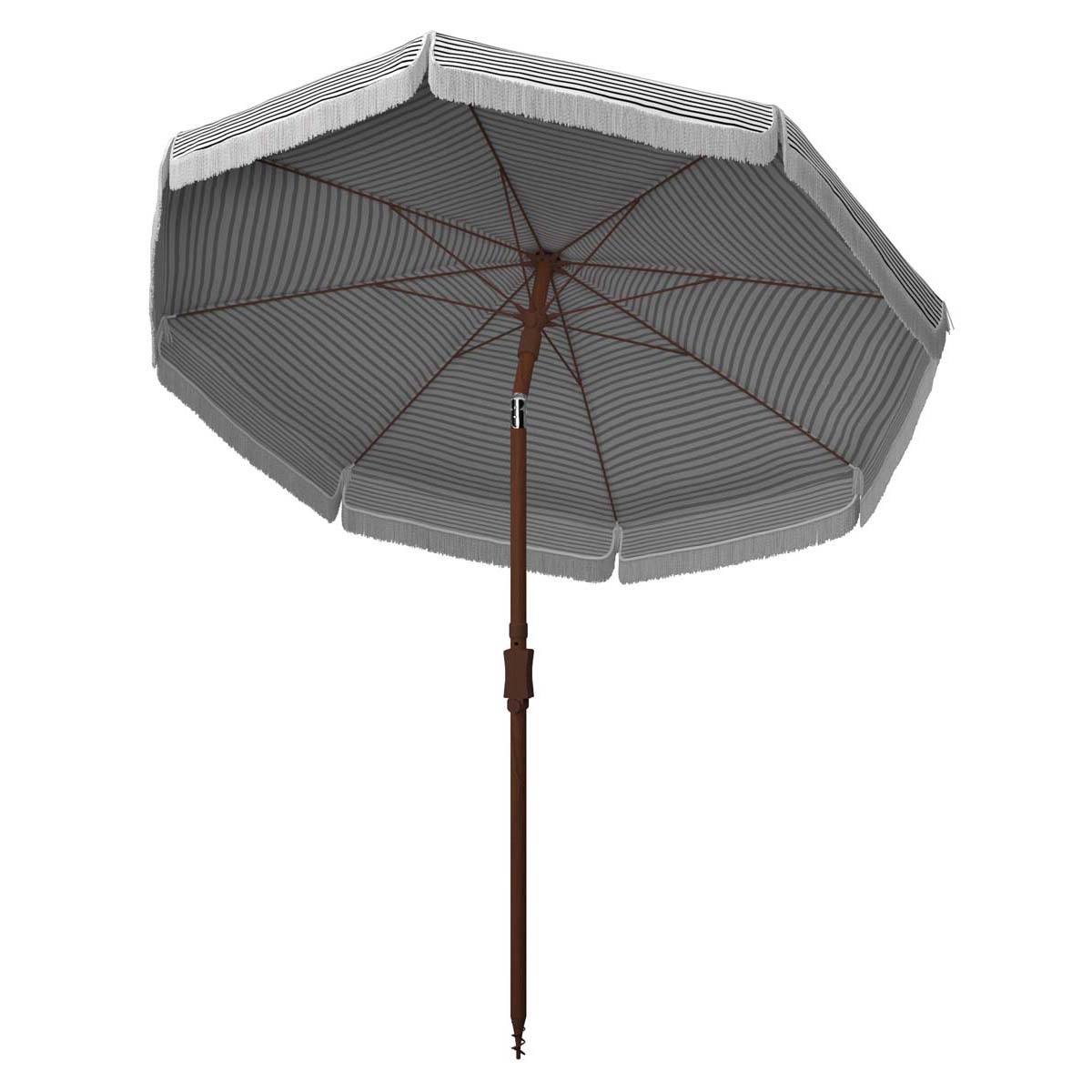 Safavieh Copen 6.5 Ft Umbrella , PAT8501 - White/Black Stripe