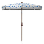 Safavieh Sydney 6.5 Ft Umbrella , PAT8502 - White/Light Blue Polka Dot