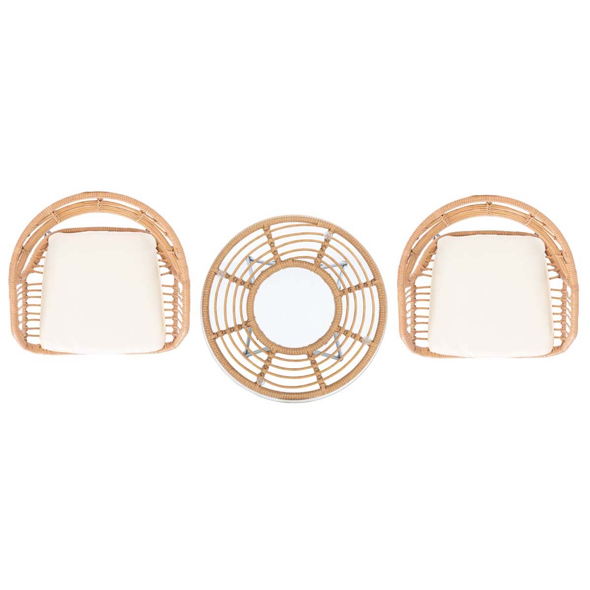 Safavieh Ferla 3Pc Lounger Set , PAT9014 - Natural / Beige