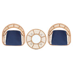 Safavieh Ferla 3Pc Lounger Set , PAT9014 - Natural / Navy