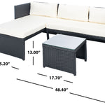 Safavieh Bronson 3 Pc Sofa Set , PAT9022 - Black/Beige