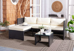 Safavieh Bronson 3 Pc Sofa Set , PAT9022 - Black/Beige