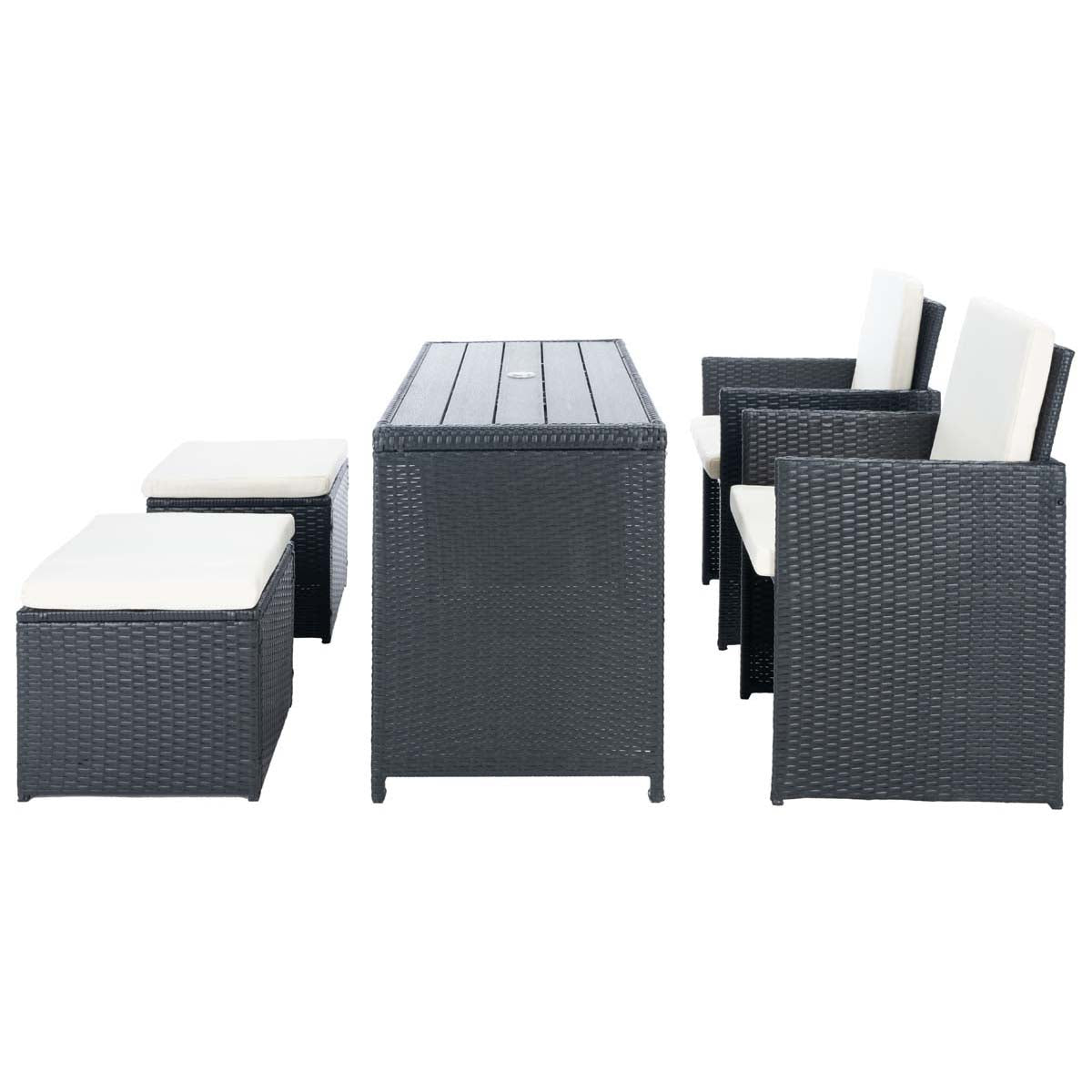 Safavieh Dranda 5 Pc Dining Set , PAT9023 - Black / Beige
