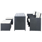 Safavieh Dranda 5 Pc Dining Set , PAT9023 - Black / Beige