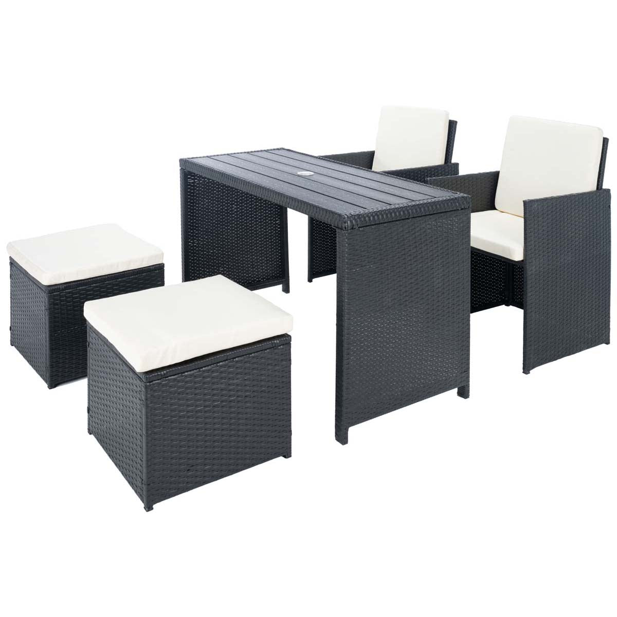Safavieh Dranda 5 Pc Dining Set , PAT9023 - Black / Beige
