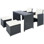 Safavieh Dranda 5 Pc Dining Set , PAT9023 - Black / Beige