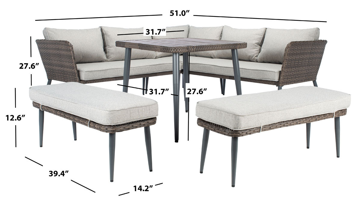 Safavieh Warten 6 Pc Sofa Set , PAT9026