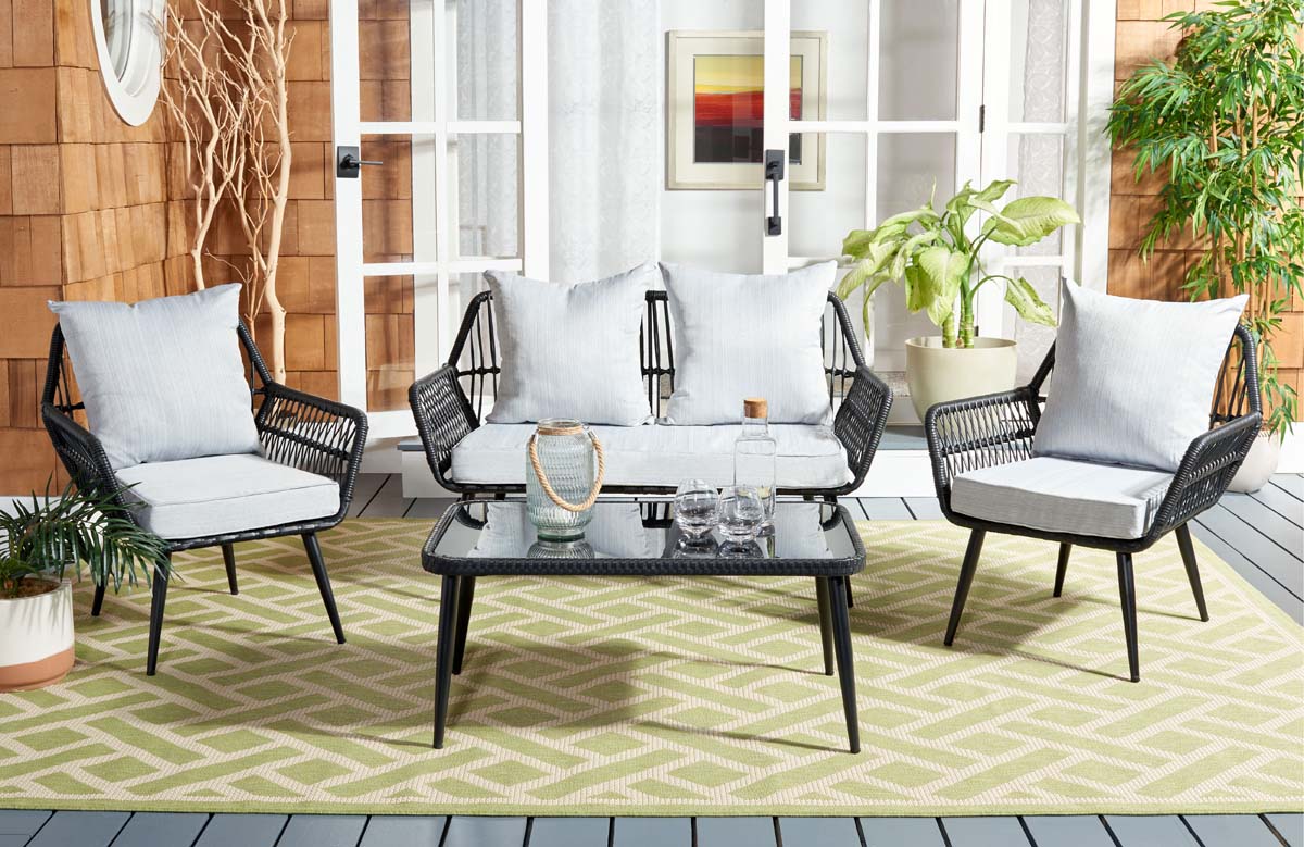 Black Rope/Grey Cushion - Black Rope/Grey Cushion