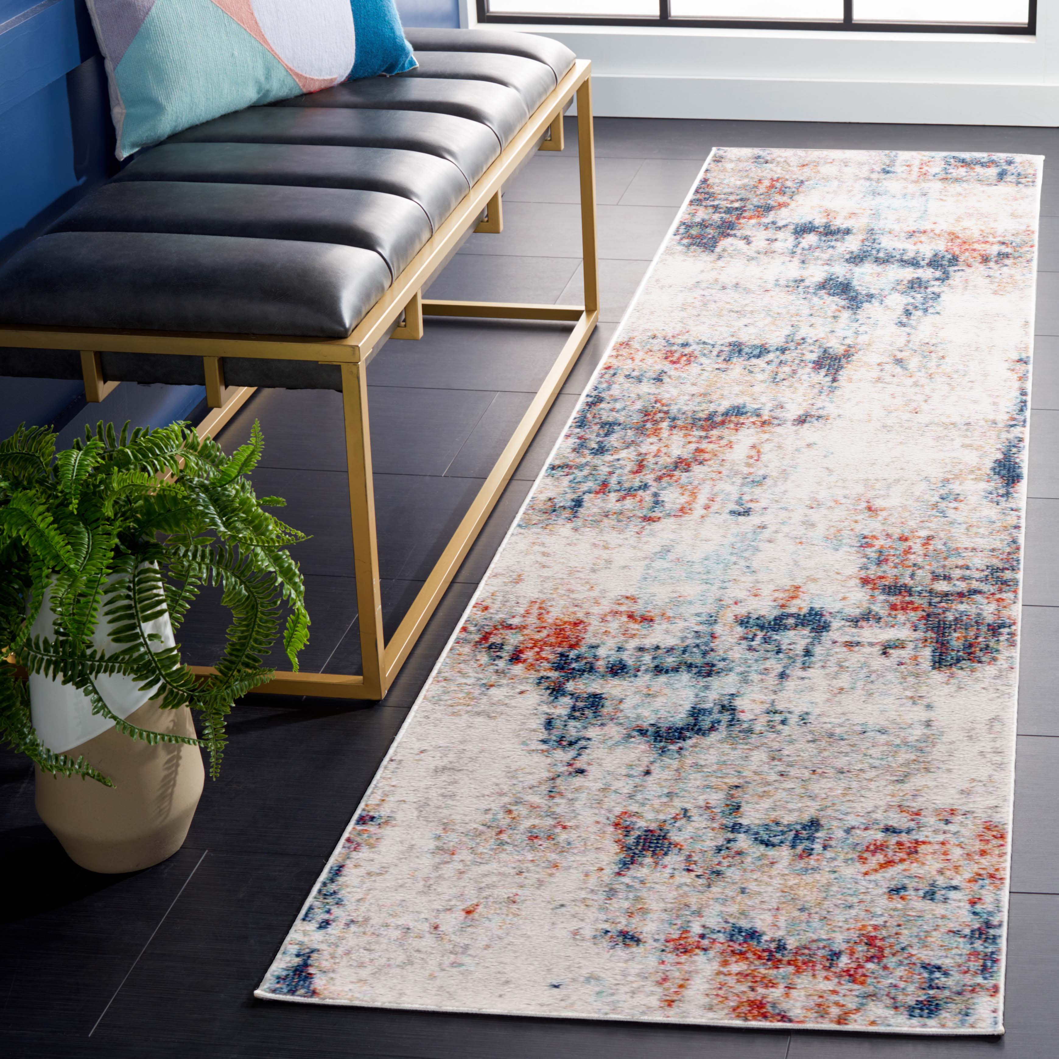 Safavieh Phoenix 500 Rug, PHX500 - Ivory / Blue Rust