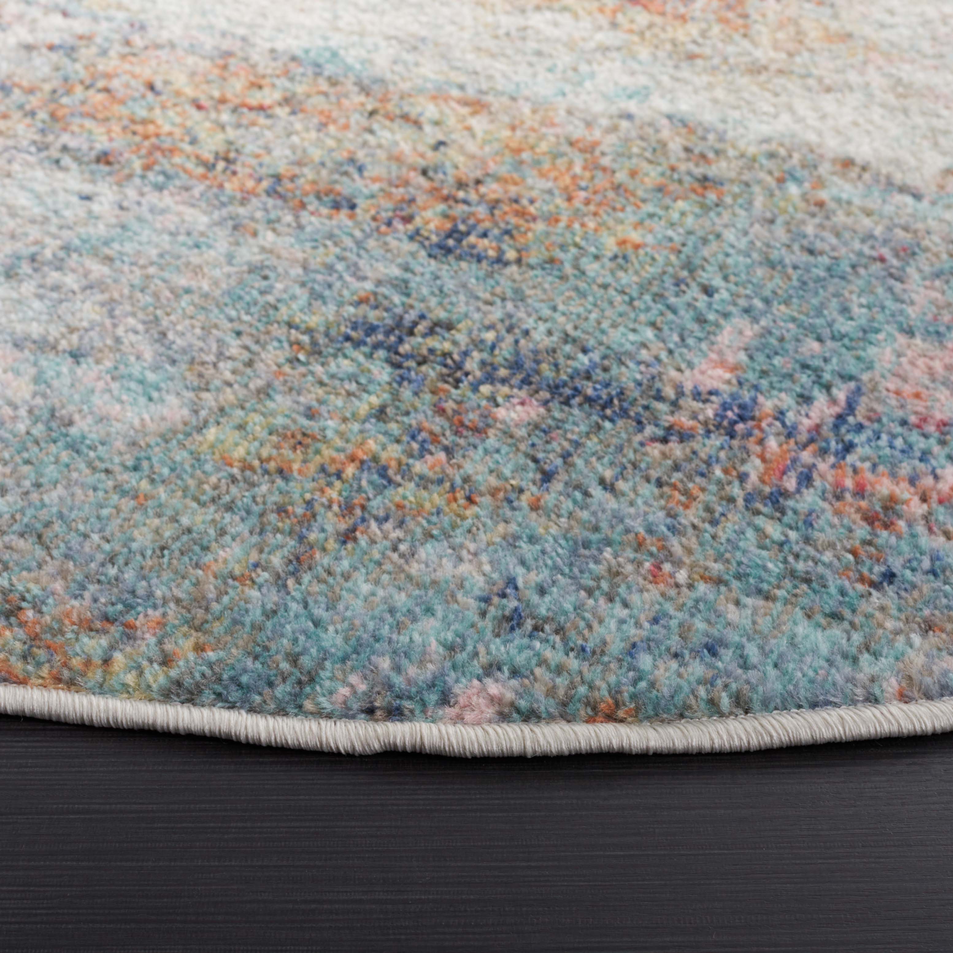 Safavieh Phoenix 506 Rug, PHX506 - Aqua / Gold Rose