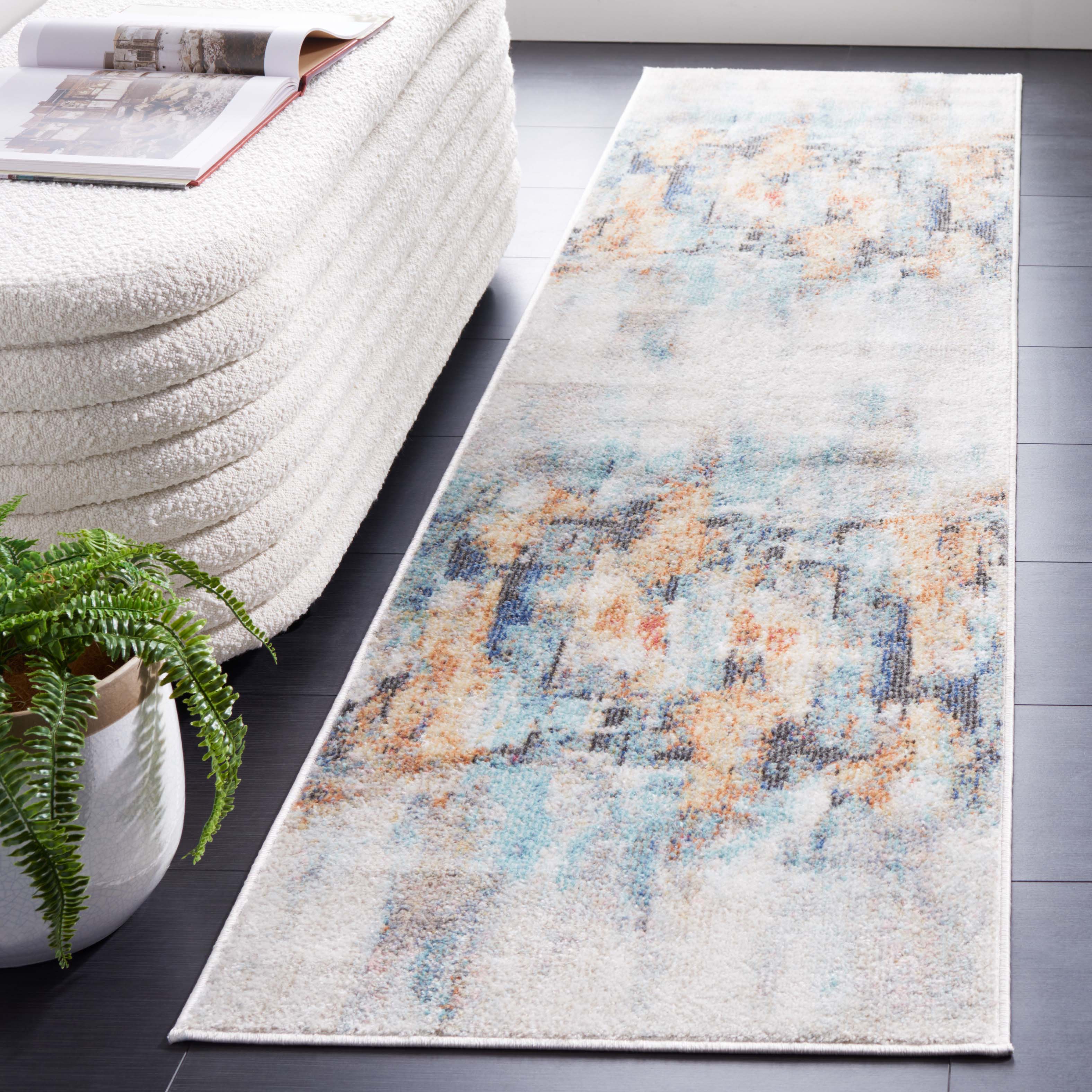 Safavieh Phoenix 510 Rug, PHX510 - Aqua / Gold Rust