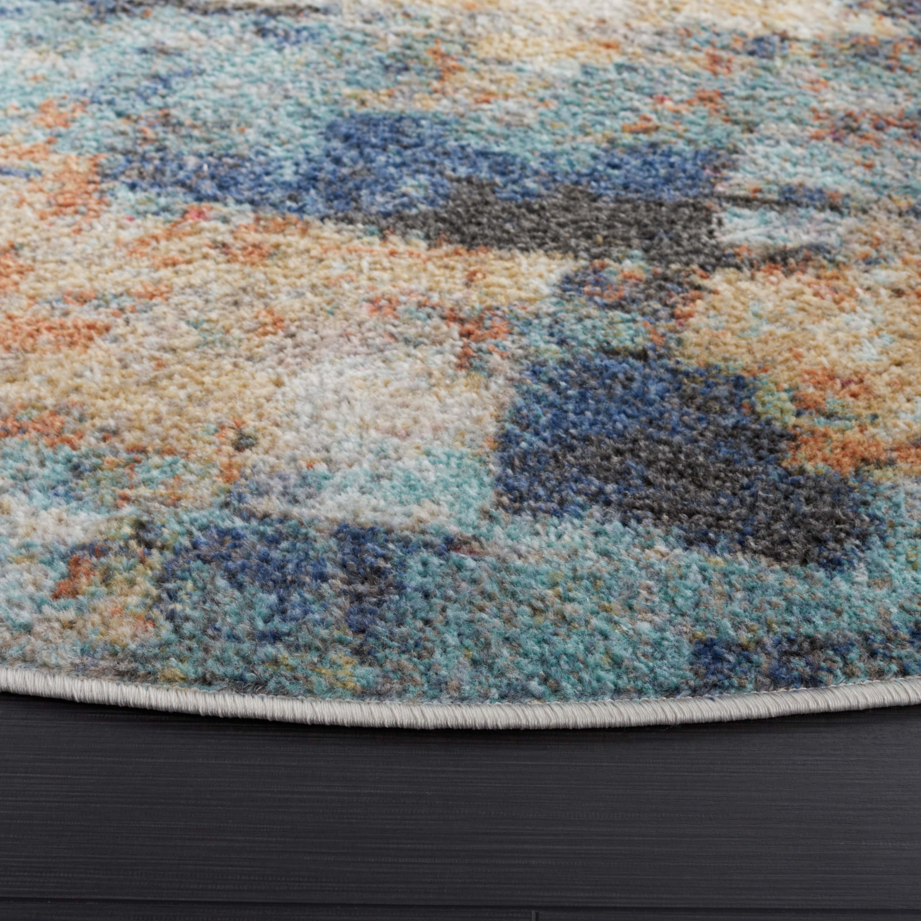 Safavieh Phoenix 510 Rug, PHX510 - Aqua / Gold Rust