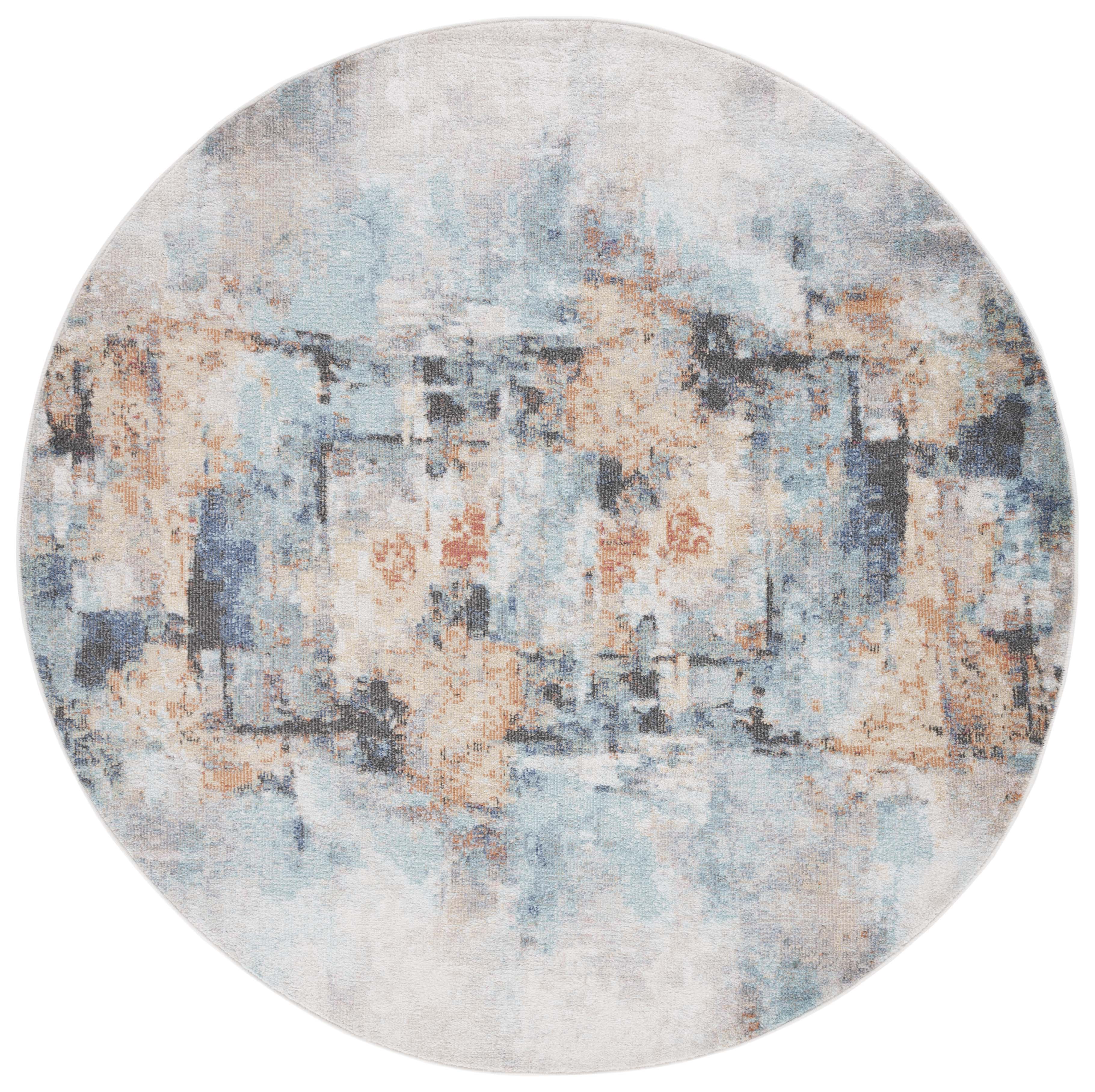 Safavieh Phoenix 510 Rug, PHX510 - Aqua / Gold Rust