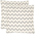 Safavieh Striped Tealea Pillow, PIL102 - Grey (Set of 2)