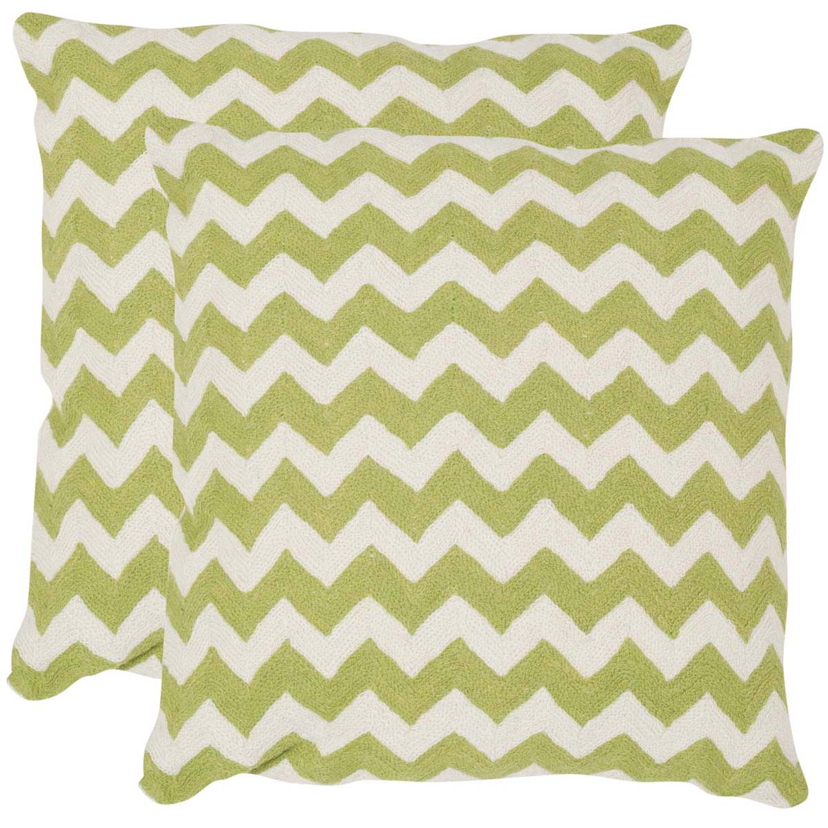 Safavieh Striped Tealea Pillow, PIL102 - Lime/Green (Set of 2)