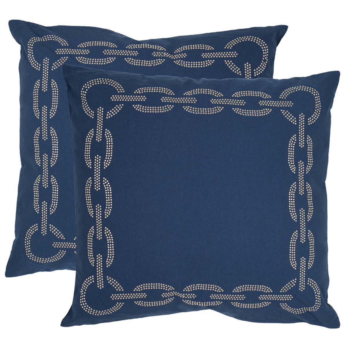 Safavieh Sibine Pillow, PIL156 - Navy/Blue 18 x 18 (Set of 2)