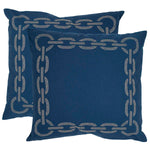Safavieh Sibine Pillow, PIL156 - Navy/Blue 18 x 18 (Set of 2)