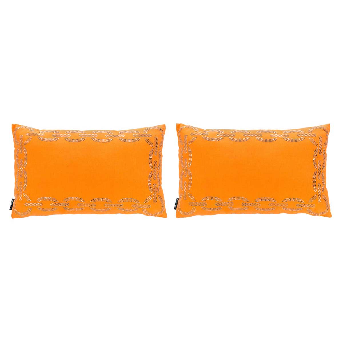 Safavieh Sibine Pillow, PIL156 - Orange 12 x 20 (Set of 2)