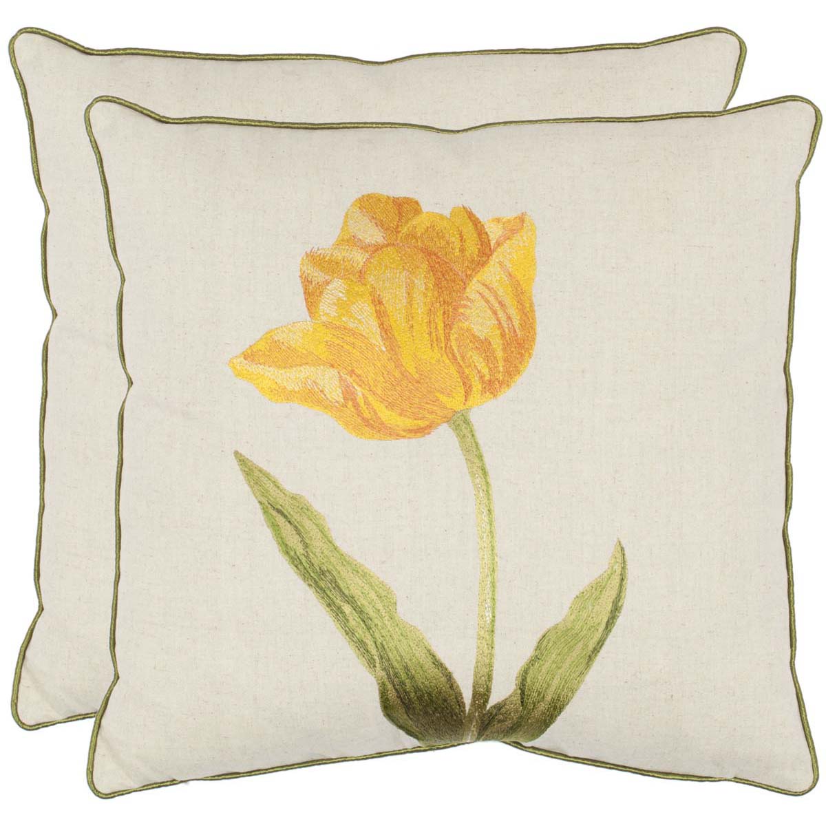 Safavieh Meadow Pillow, PIL892 - Gold (Set of 2)