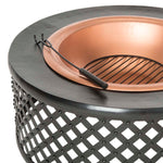 Safavieh Jamaica Fire Pit , PIT1007 - Copper/Black