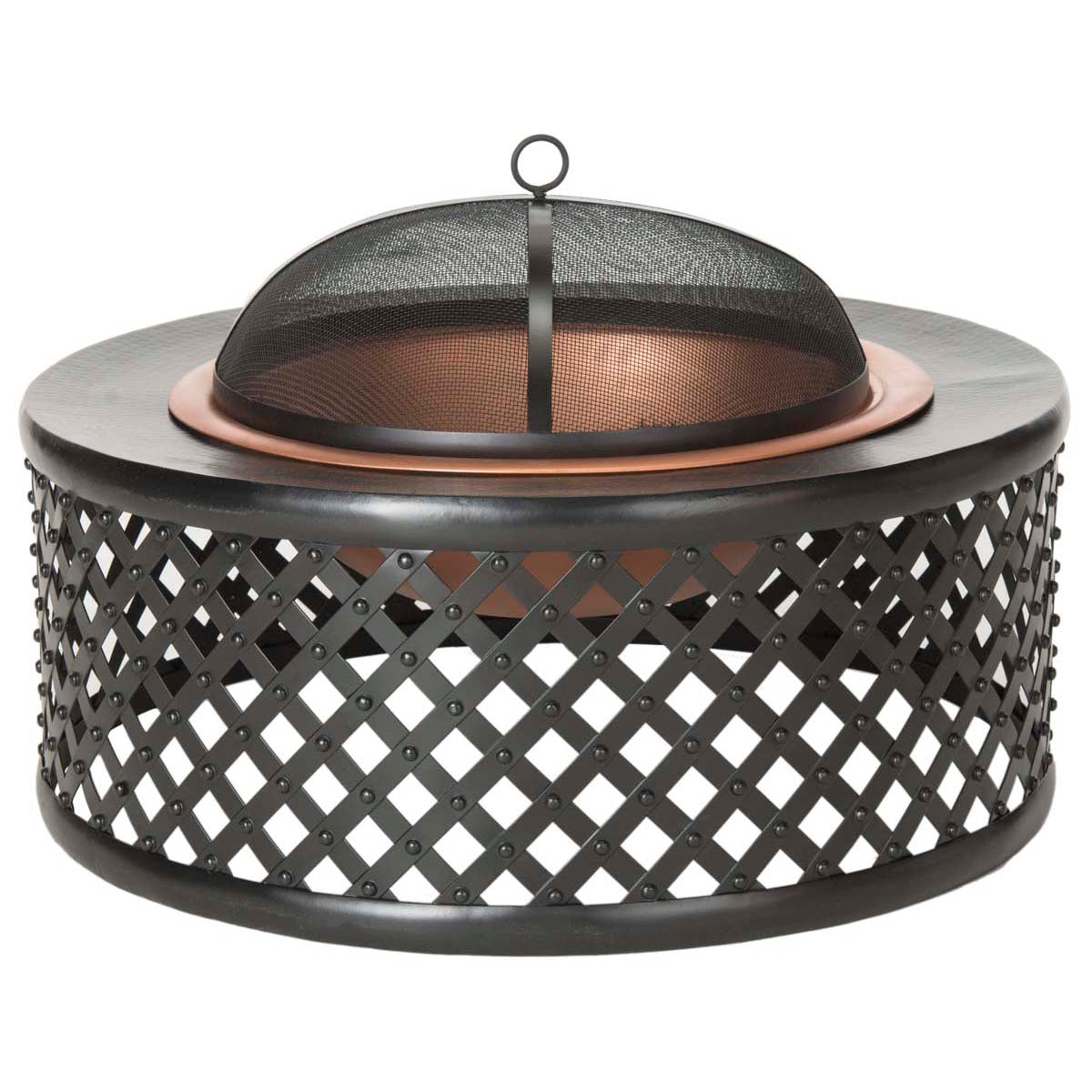 Safavieh Jamaica Fire Pit , PIT1007 - Copper/Black