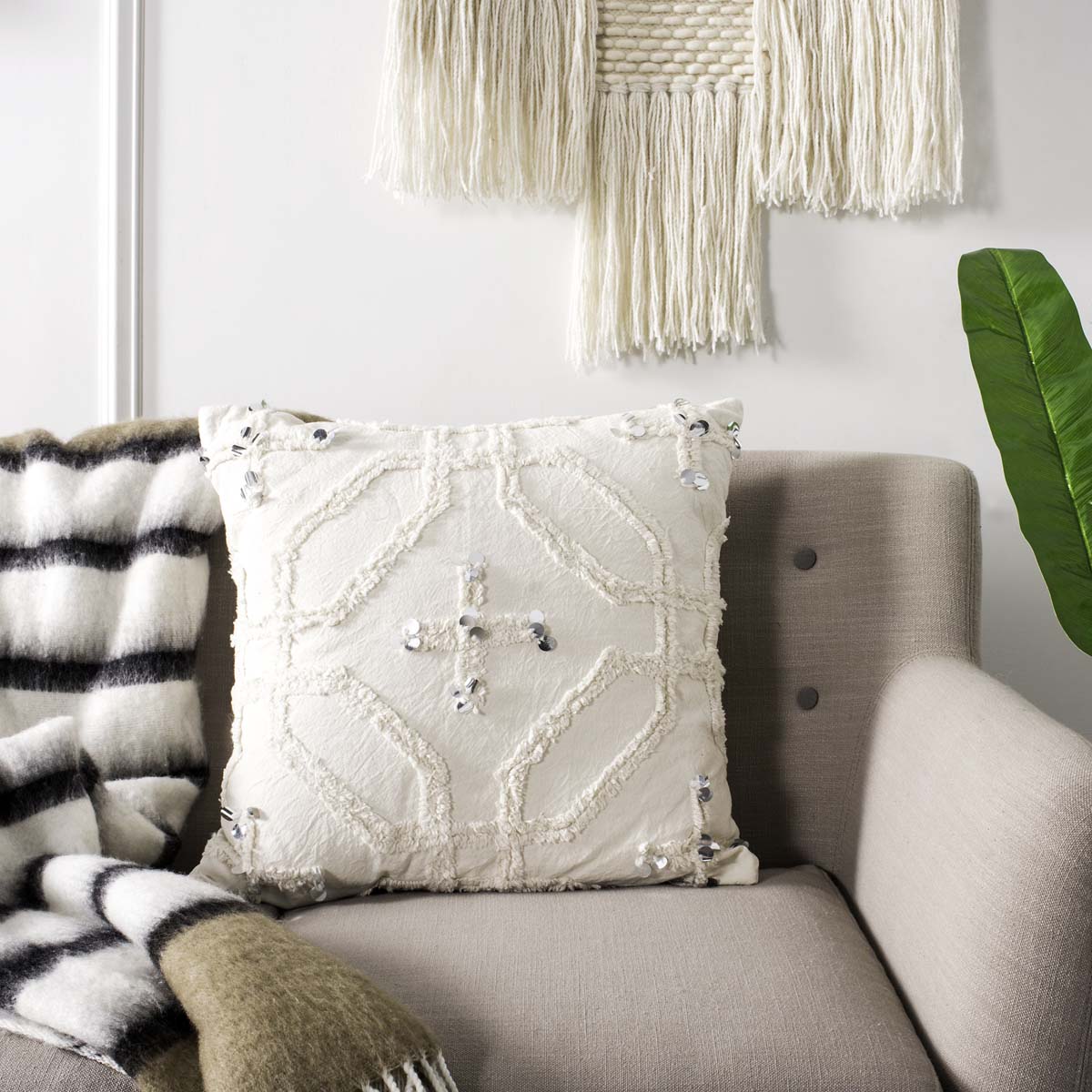 Safavieh Daphne Pillow , PLS150 - White