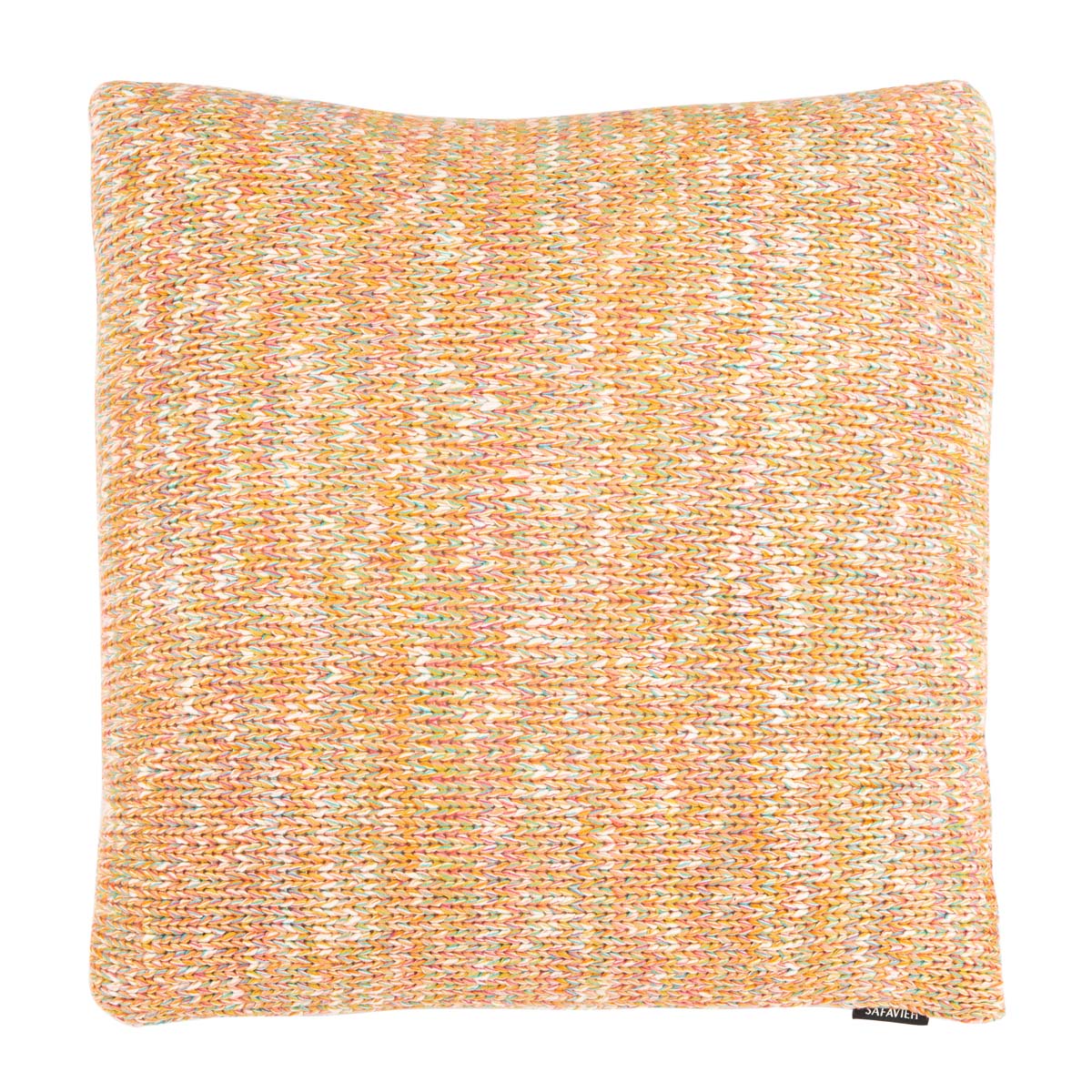 Safavieh Darling Knit Pillow , PLS202 - Mustard/Ivory/Congo Pink/Fuschia/Bondi Blue/Vermoline Orange/Natural
