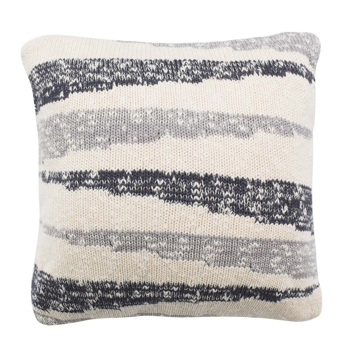Safavieh Imani Knit Pillow , PLS208 - Dark Grey/Light Grey/Natural