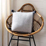 Safavieh Dania Knit Pillow , PLS212 - Dark Grey/Natural/Silver